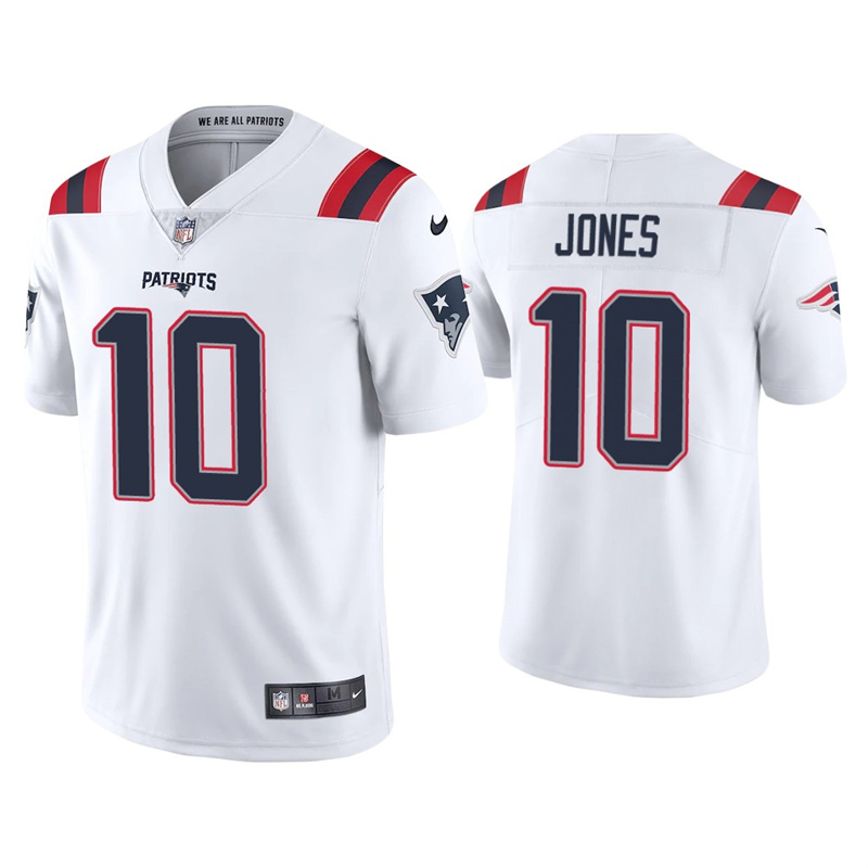Youth New England Patriots #10 Mac Jones 2021 White Vapor Untouchable Limited Stitched Jersey